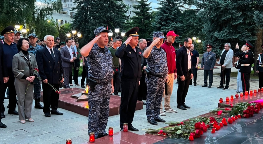 В Кабардино-Балкарии росгвардейцы приняли участие в акции «Свеча памяти»